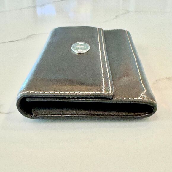 Céline Brown Triomphe Long Wallet with Contrast Stitching - Picture 7 of 10